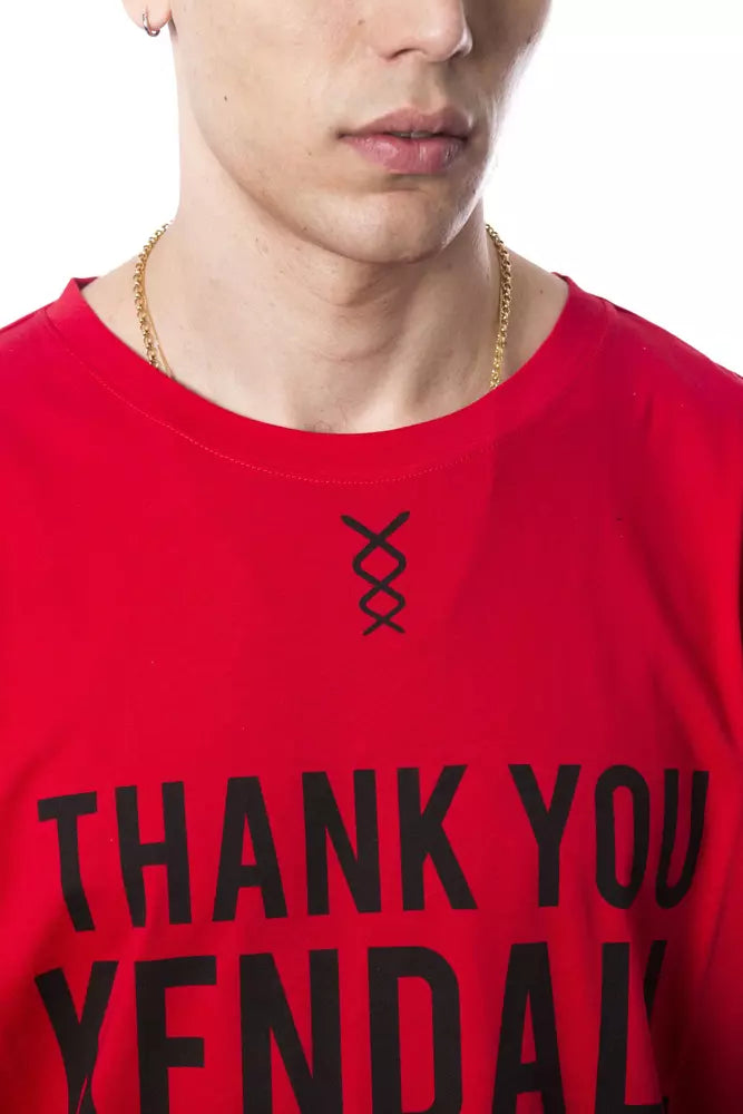 Nicolo Tonetto Red Men's Cotton T-Shirt