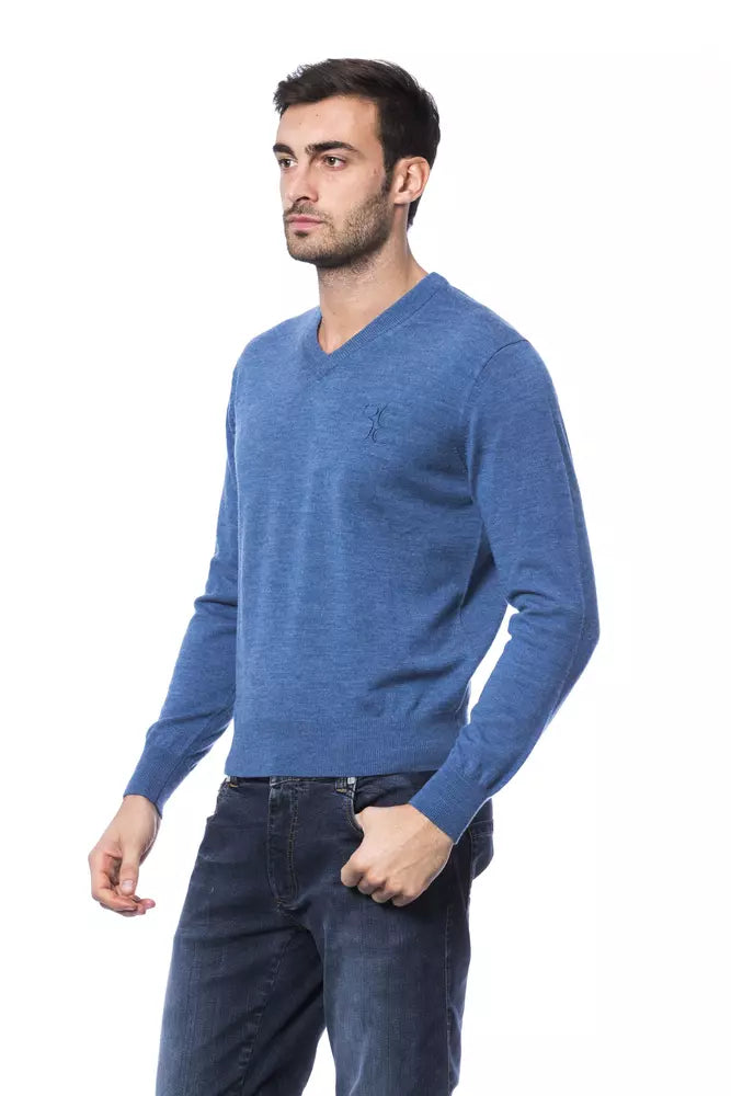 Billionaire Italian Couture Round Neck Jumper in Embroidered Merino Wool