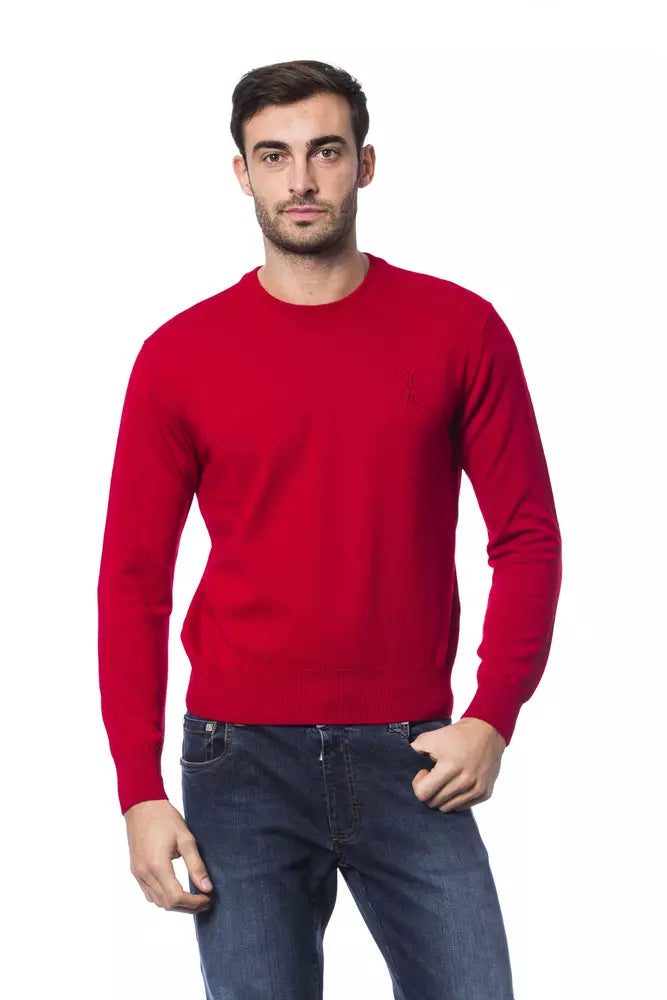 Billionaire Italian Couture Men's Red Merino Wool Pullover