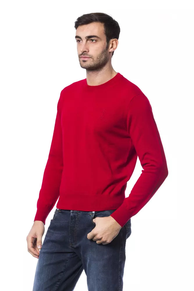 Billionaire Italian Couture Men's Red Merino Wool Pullover