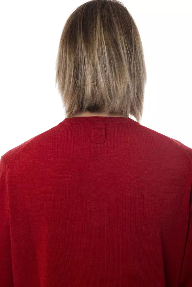 Billionaire Italian Couture Men's Red Merino Wool Pullover