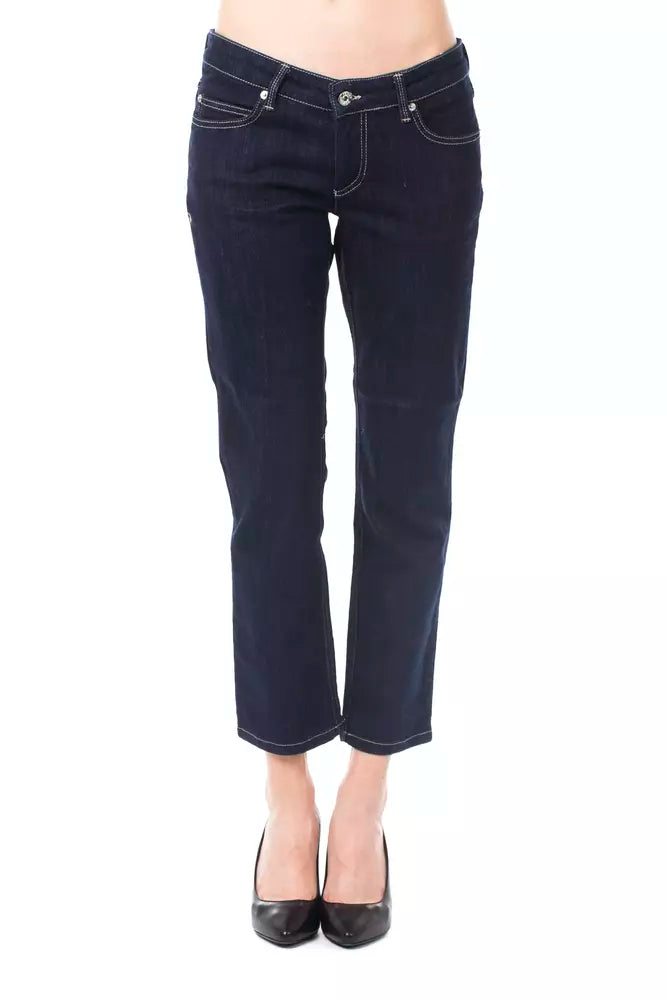 Ungaro Fever Women's Blue Cotton Capri Jeans