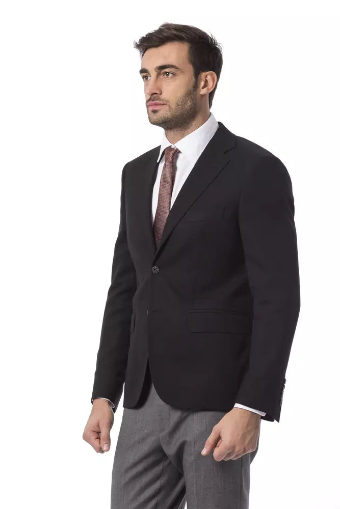 Billionaire Italian Couture Schwarzer Wollblazer für Herren