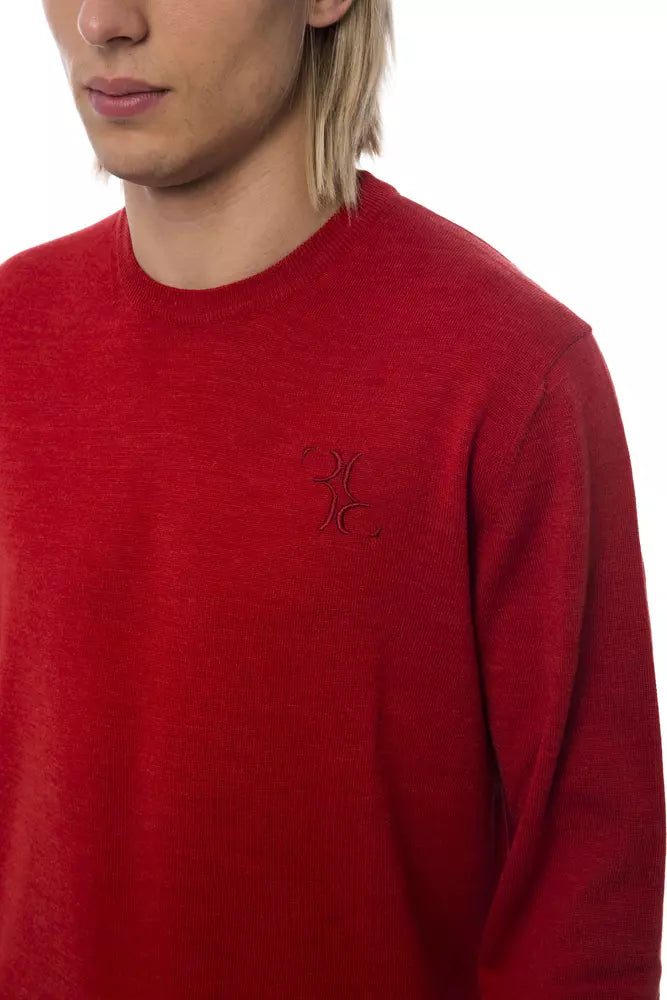 Billionaire Italian Couture Men's Red Merino Wool Pullover