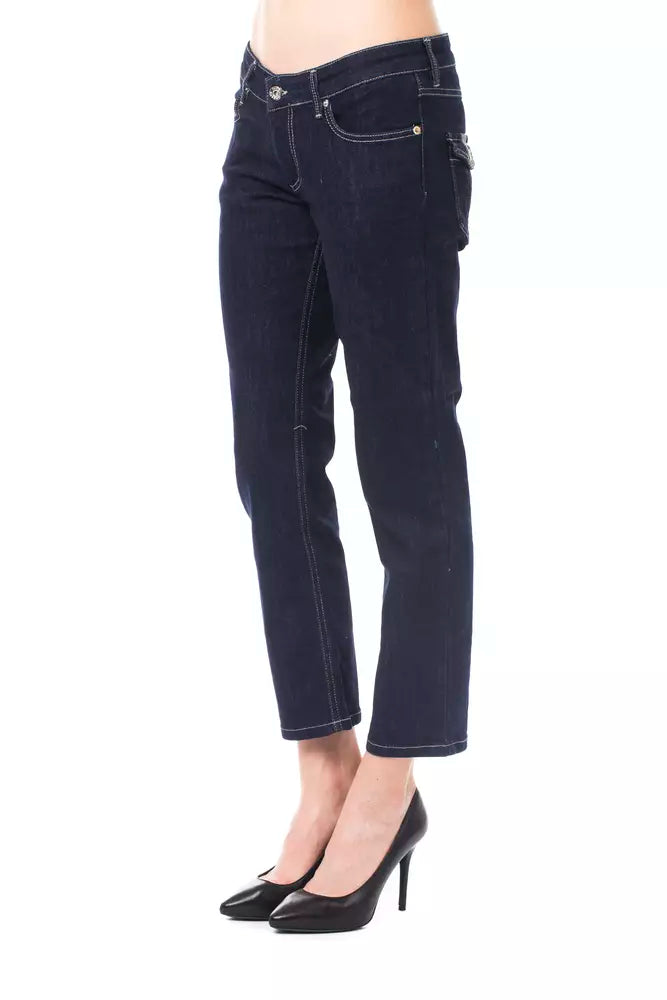 Ungaro Fever Women's Blue Cotton Capri Jeans