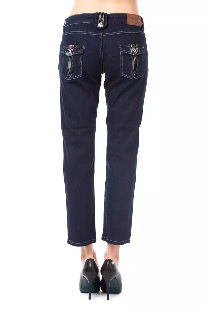 Ungaro Fever Women's Blue Cotton Capri Jeans