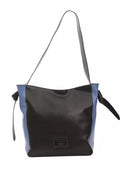 Pompei Donatella Schwarze Leder-Umhängetasche für Damen