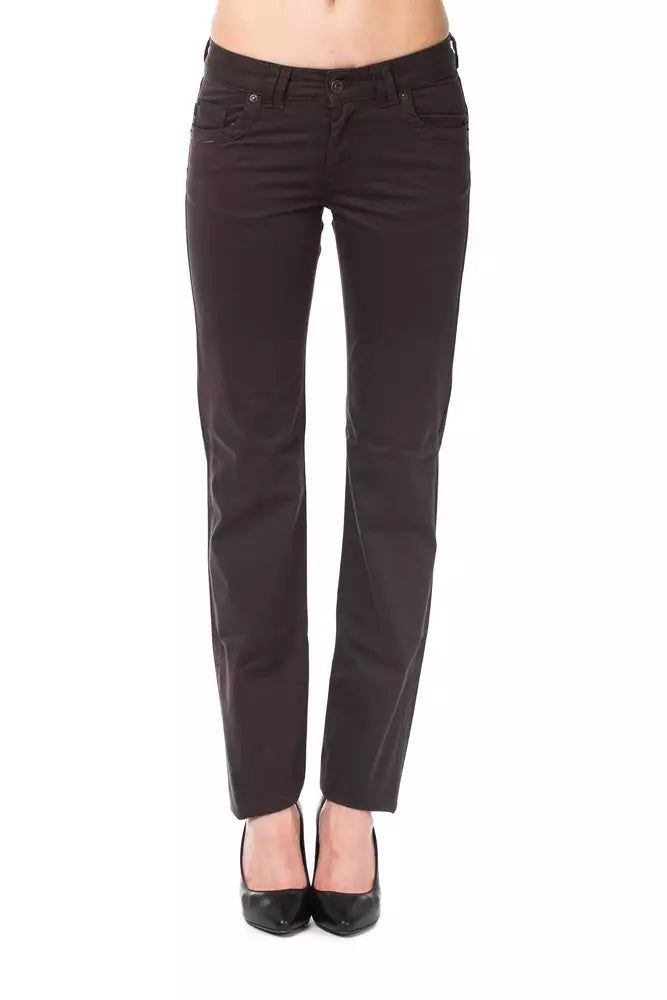 Ungaro Fever Braune Baumwollhose für Damen