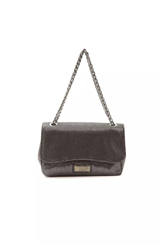 Pompei Donatella Women's Grey Leather Crossbody Bag