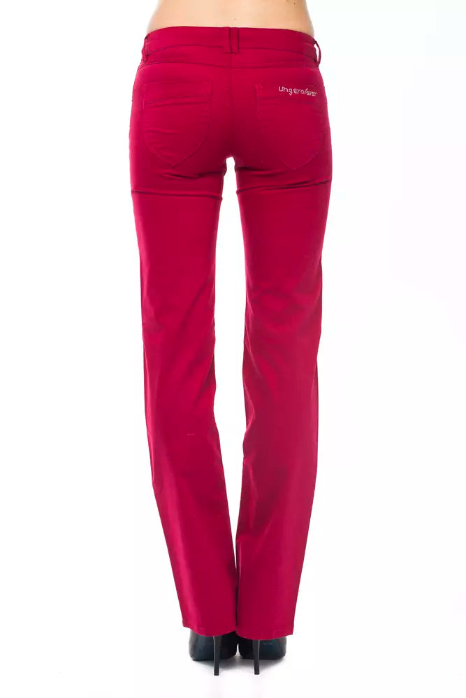 Ungaro Fever Rote Damenhose aus Baumwolle