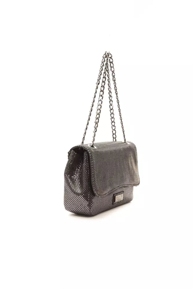 Pompei Donatella Women's Grey Leather Crossbody Bag