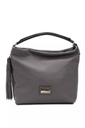 Pompei Donatella Graue Ledertasche für Damen