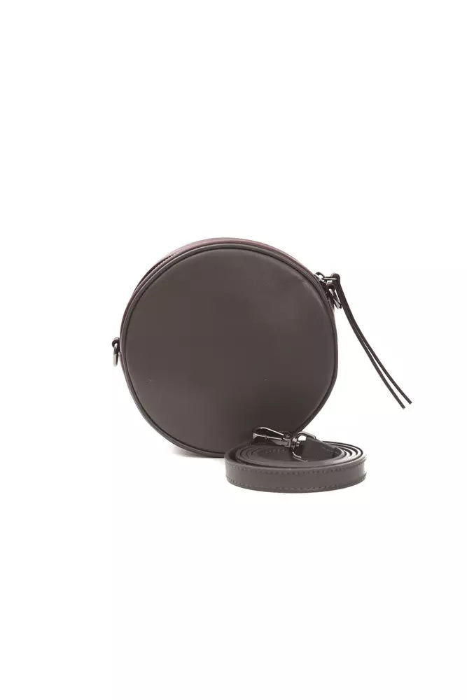 Pompei Donatella Chic Burgundy Small Oval Shoulder Bag