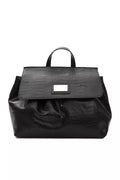 Pompei Donatella Women's Black Leather Shoulder Bag