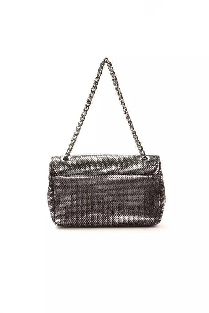 Pompei Donatella Women's Grey Leather Crossbody Bag