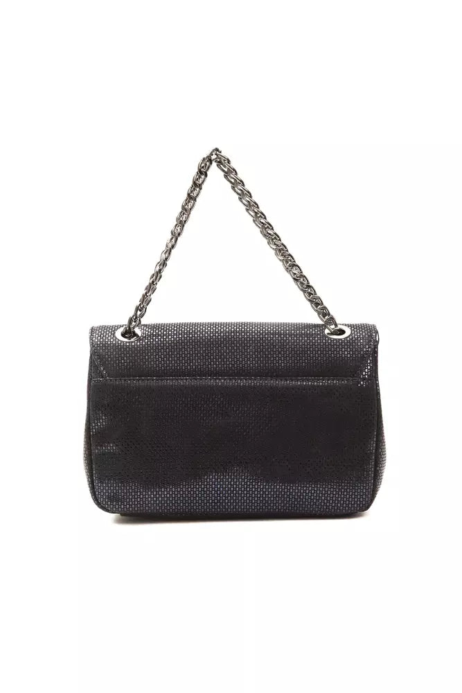Pompei Donatella Dark Blue Leather Women's Shoulder Bag