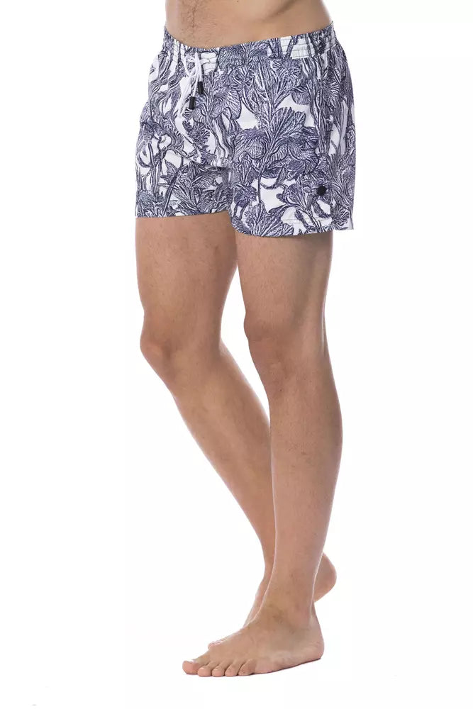 Roberto Cavalli Sport Hellblaues Polyester-Badeoutfit für Herren