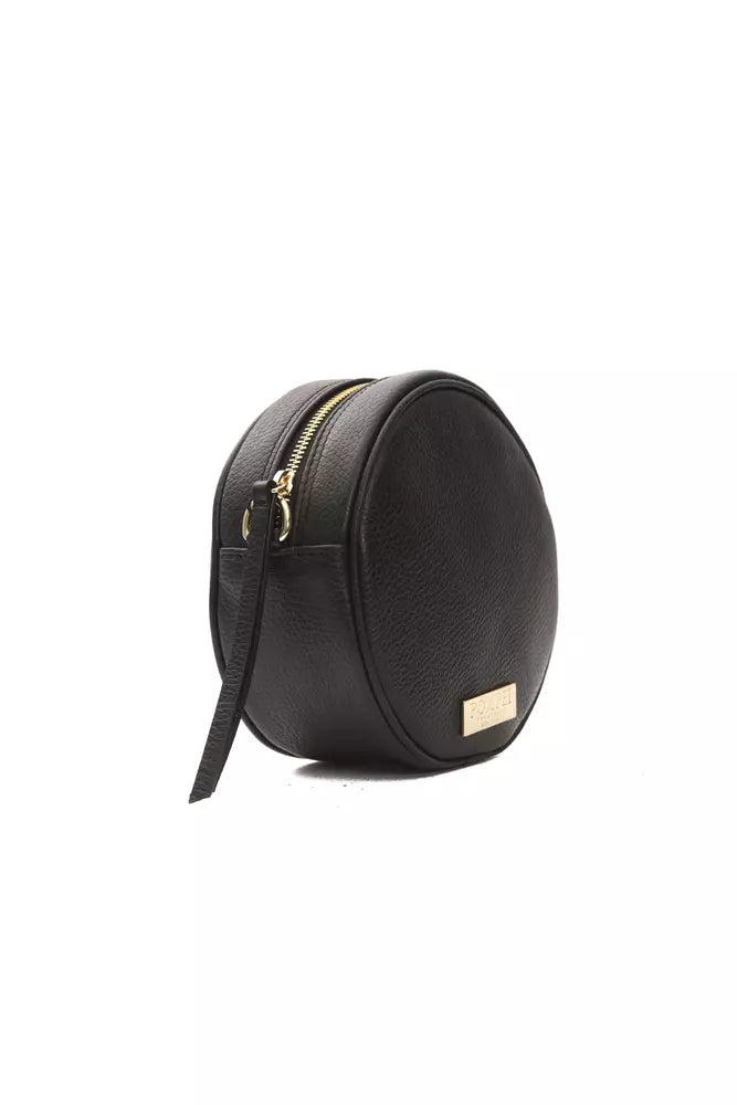 Pompei Donatella Black Leather Crossbody Bag for Women