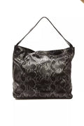 Pompei Donatella Grey-White Women's Leather Shoulder Bag