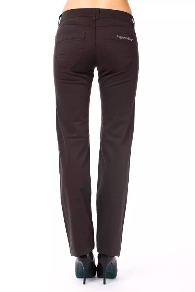Ungaro Fever Braune Baumwollhose für Damen