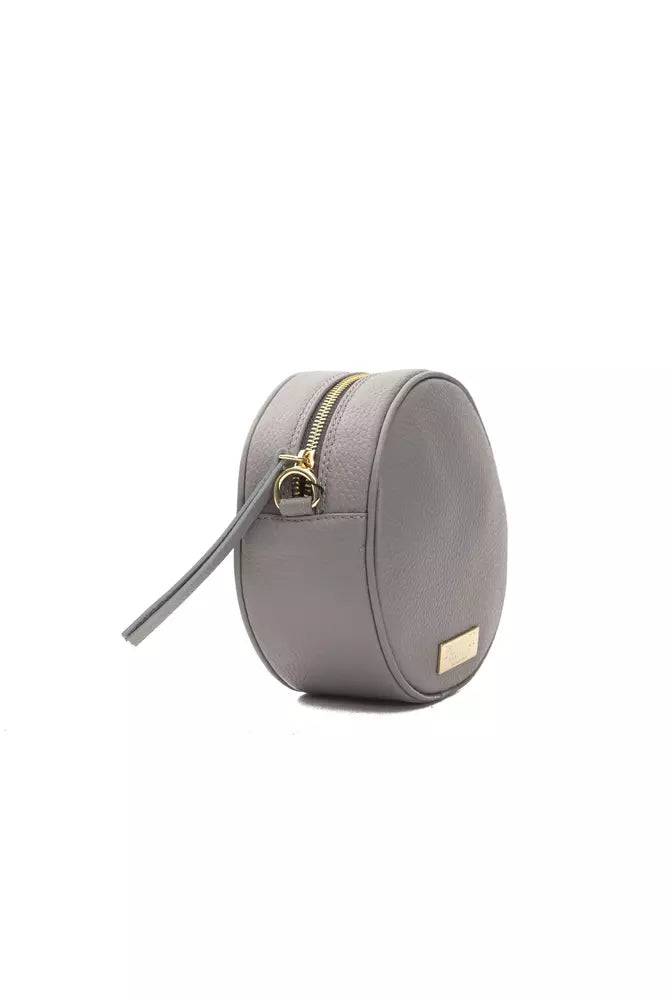 Pompei Donatella Women's Grey Leather Crossbody Bag