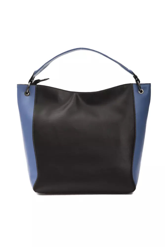 Pompei Donatella Women's Black Leather Shoulder Bag