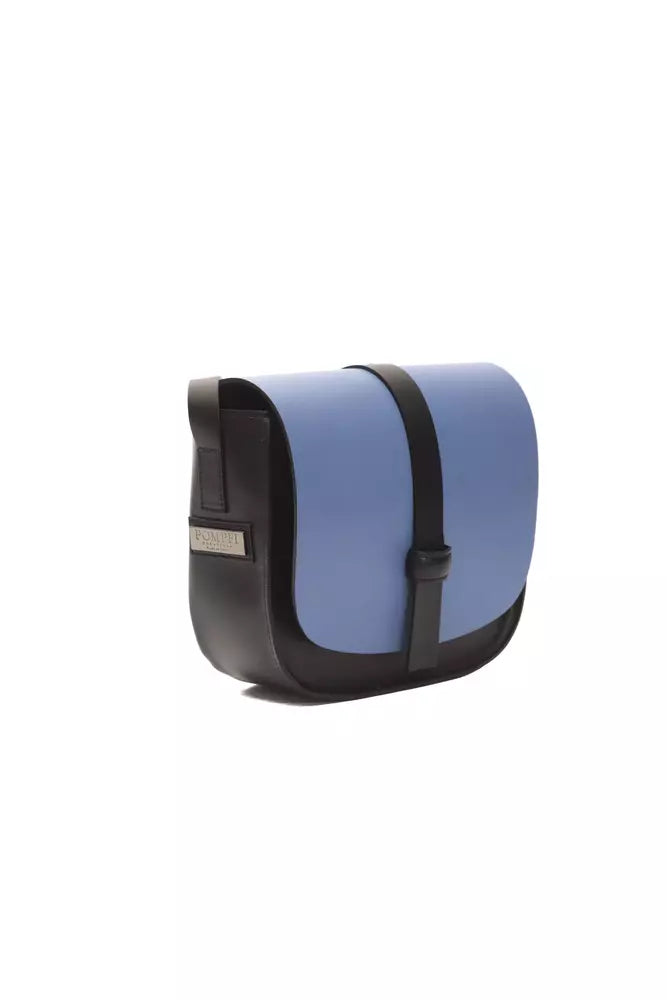 Pompei Donatella Women's Blue Leather Crossbody Bag