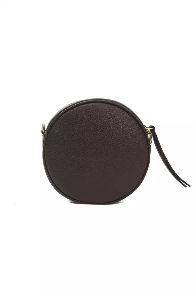 Pompei Donatella Braune Leder-Crossbody-Tasche für Damen