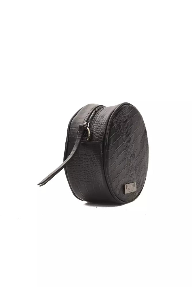 Pompei Donatella Black Leather Crossbody Bag for Women