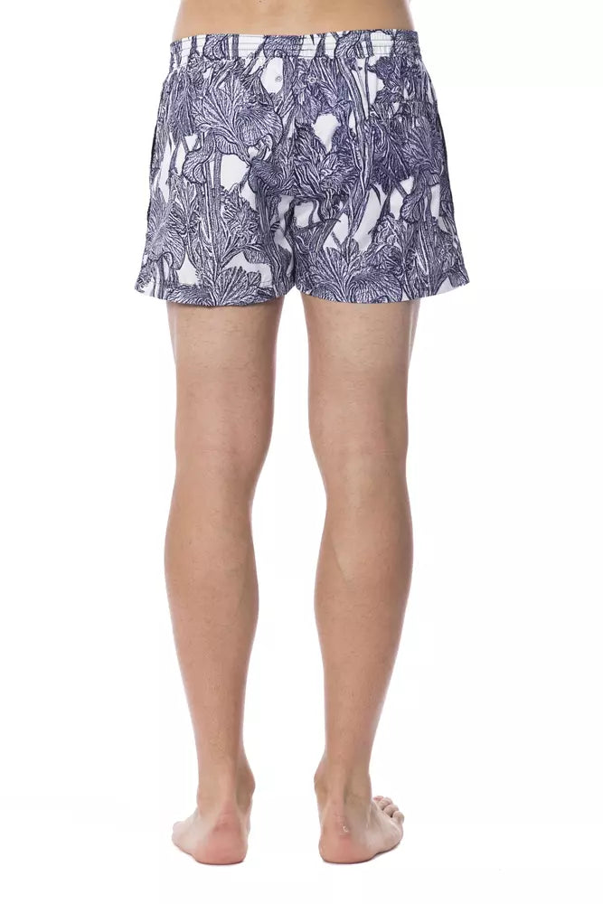 Roberto Cavalli Sport Hellblaues Polyester-Badeoutfit für Herren