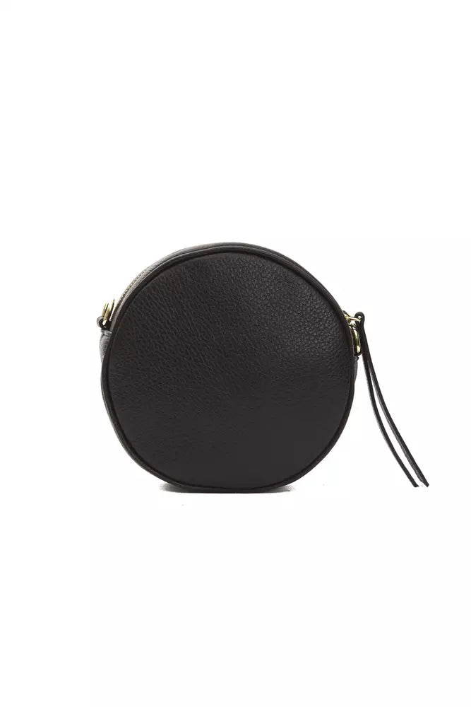 Pompei Donatella Black Leather Crossbody Bag for Women