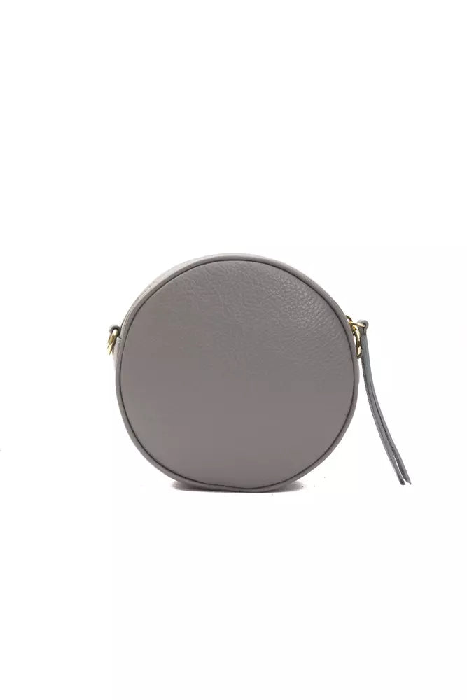 Pompei Donatella Women's Grey Leather Crossbody Bag