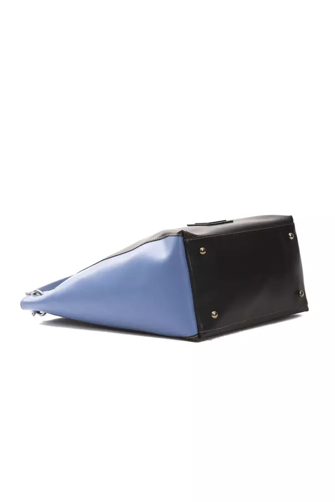 Pompei Donatella Women's Black Leather Shoulder Bag