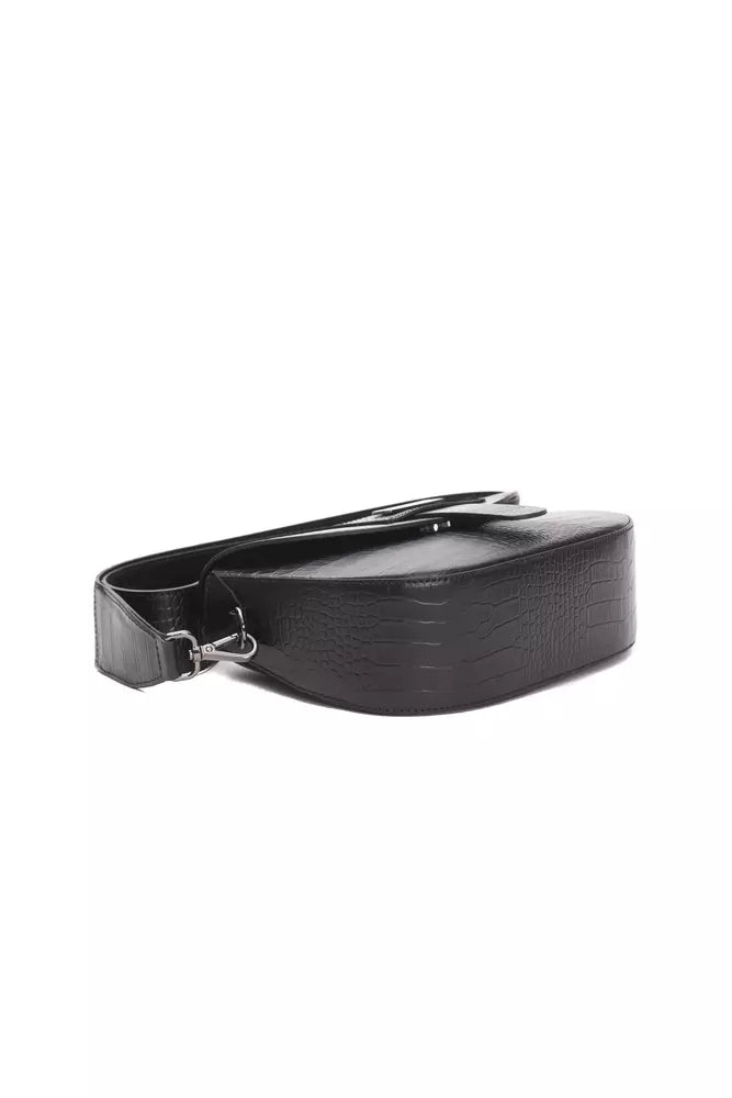 Pompei Donatella Women's Black Leather Shoulder Bag