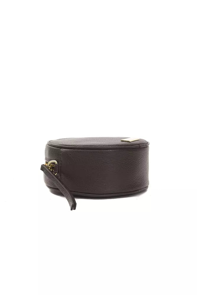 Pompei Donatella Braune Leder-Crossbody-Tasche für Damen