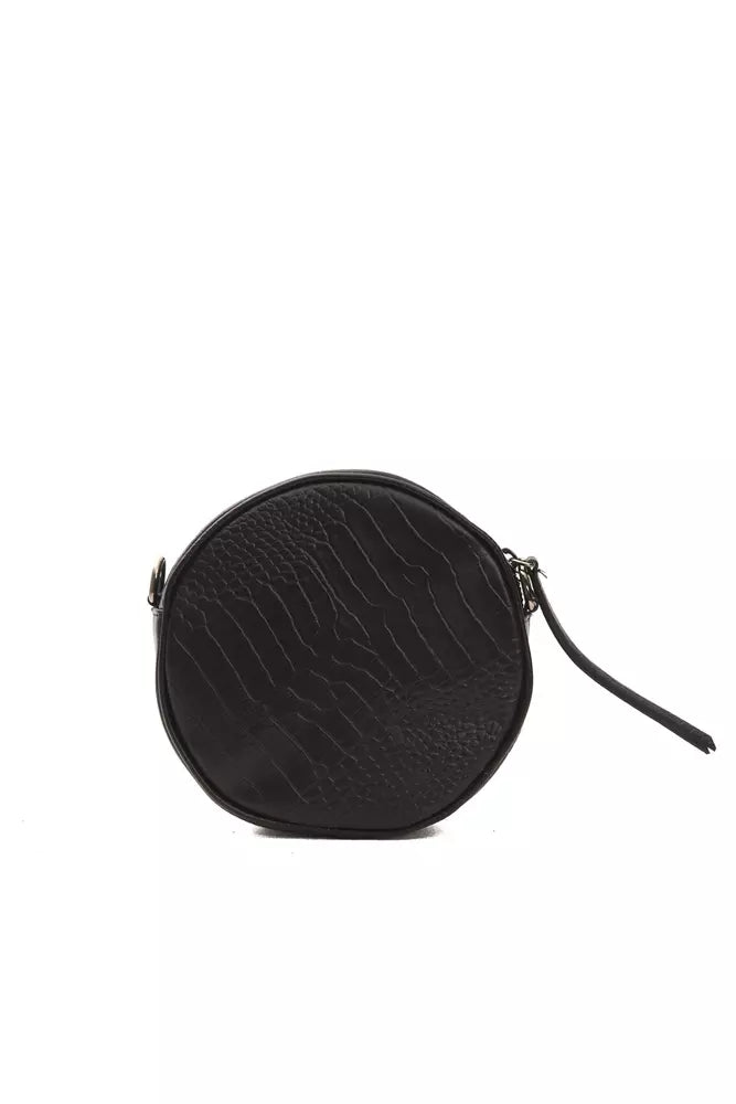 Pompei Donatella Black Leather Crossbody Bag for Women