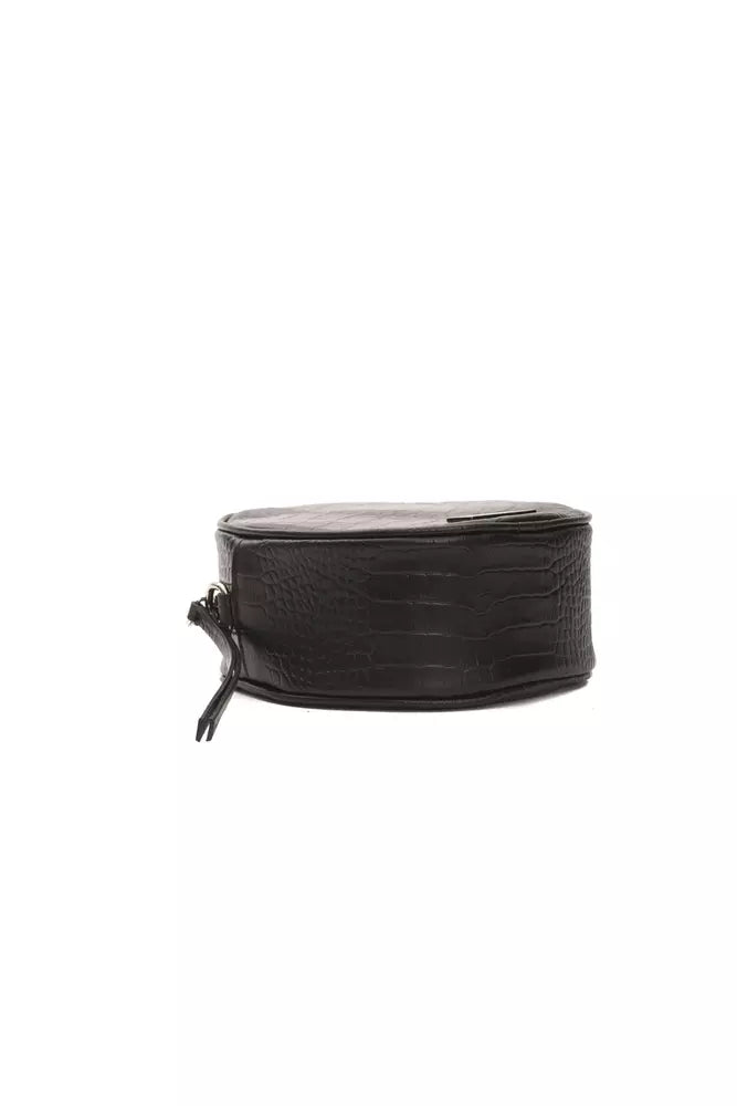 Pompei Donatella Black Leather Crossbody Bag for Women