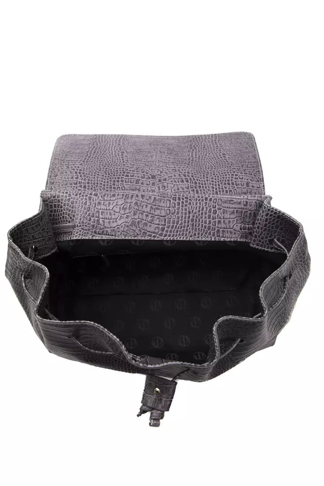 Pompei Donatella Women's Grey Leather Shoulder Bag