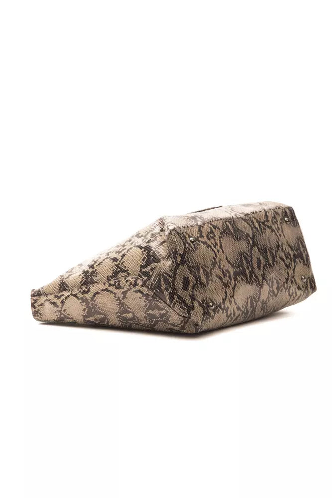 Pompei Donatella Braune Leder-Umhängetasche für Damen