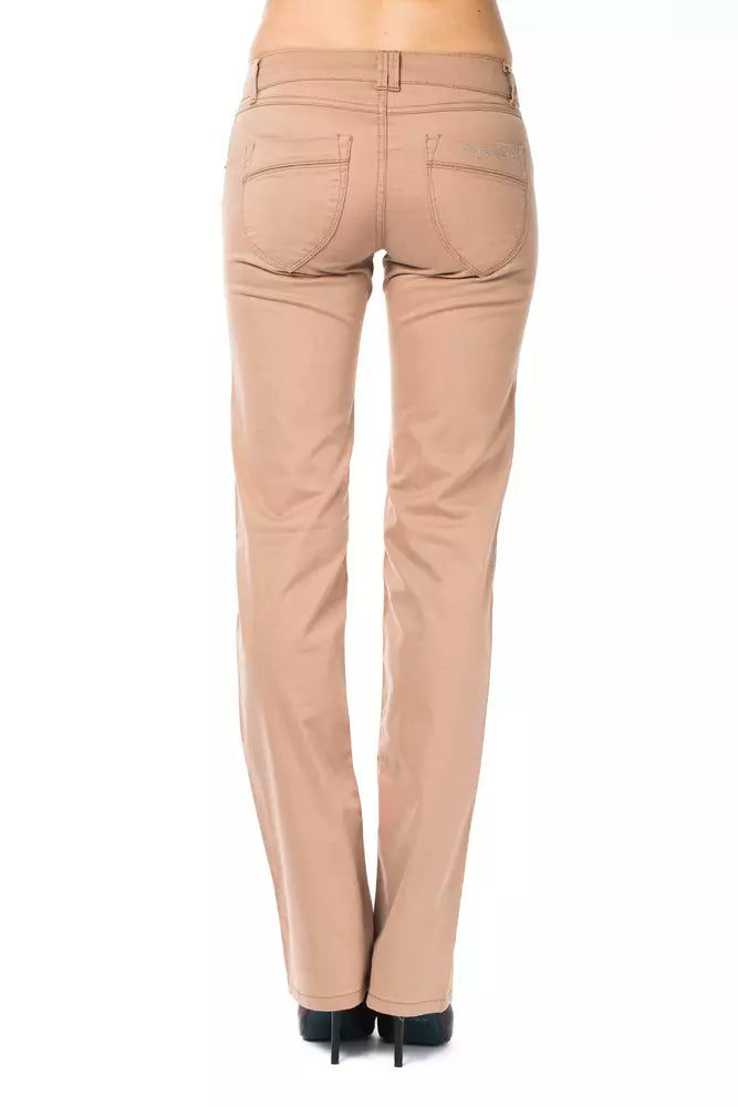 Ungaro Fever Beigefarbene Damenjeans aus Baumwolle