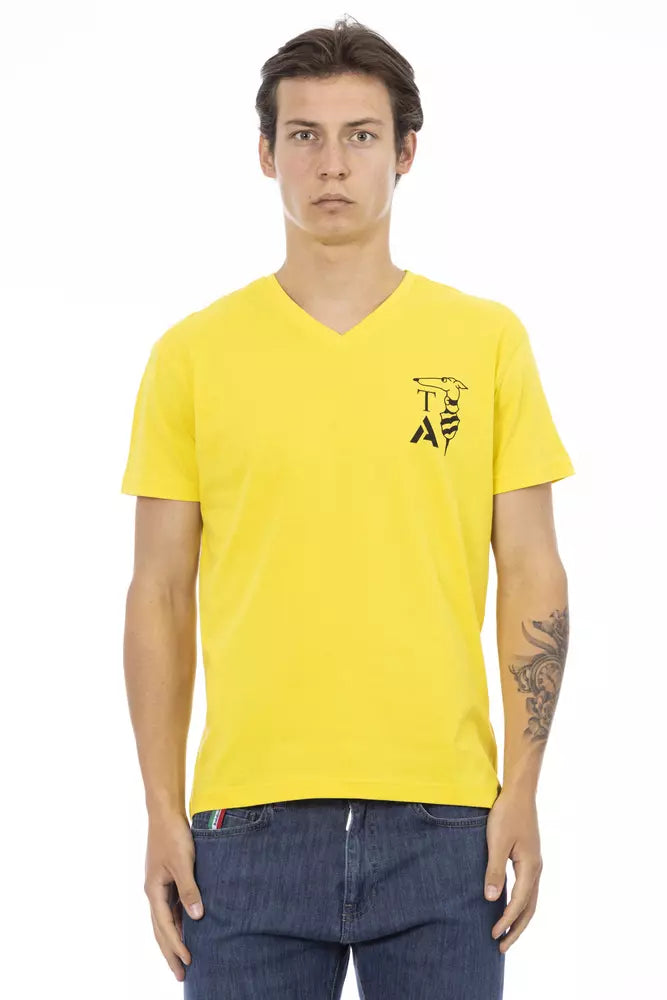Trussardi Action Gelbes Baumwoll-T-Shirt für Herren