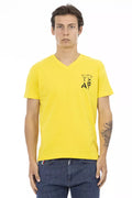 Trussardi Action Gelbes Baumwoll-T-Shirt für Herren