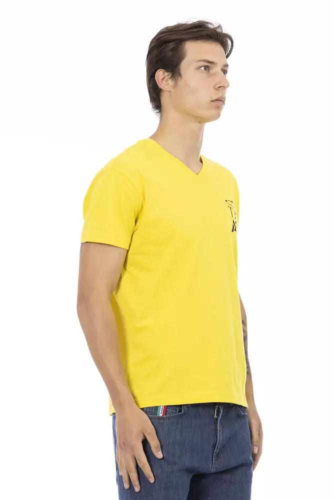 Trussardi Action Gelbes Baumwoll-T-Shirt für Herren