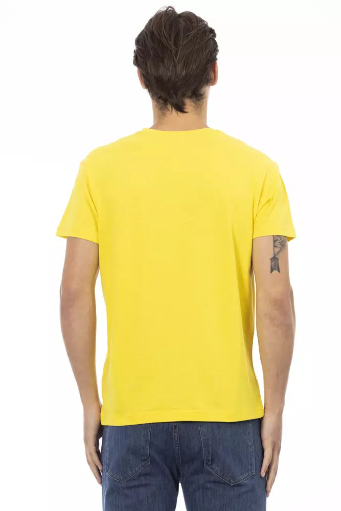 Trussardi Action Gelbes Baumwoll-T-Shirt für Herren