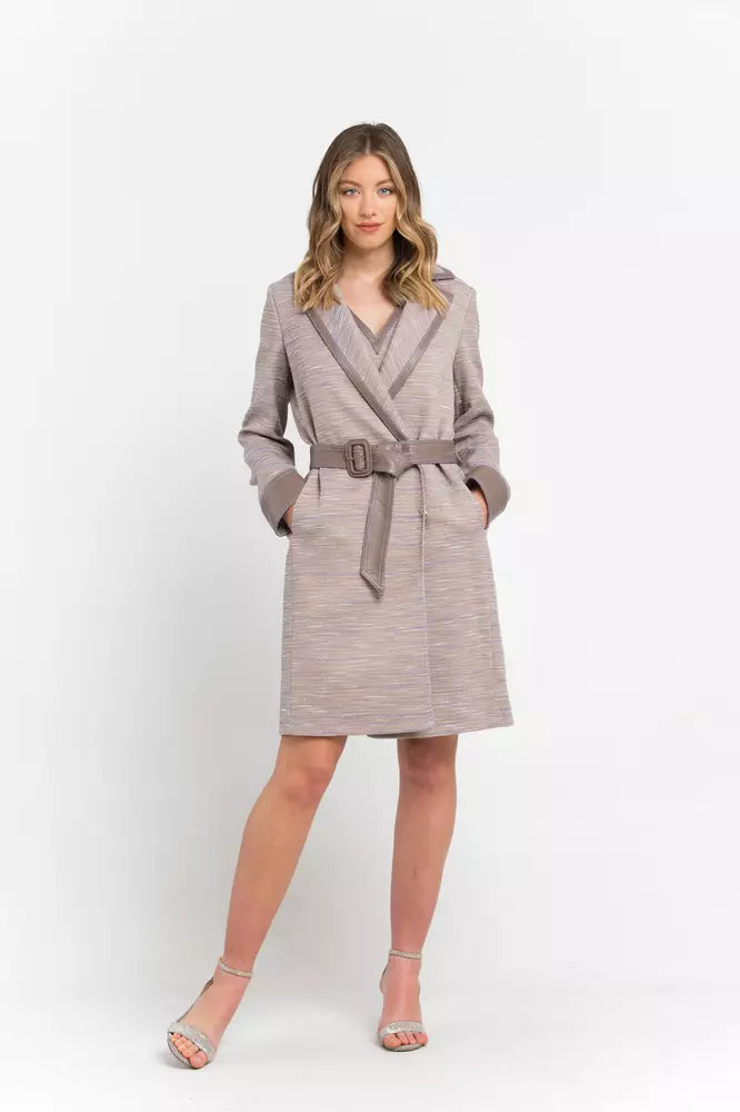 Trussardi Beiger Damenmantel aus Baumwollmischung