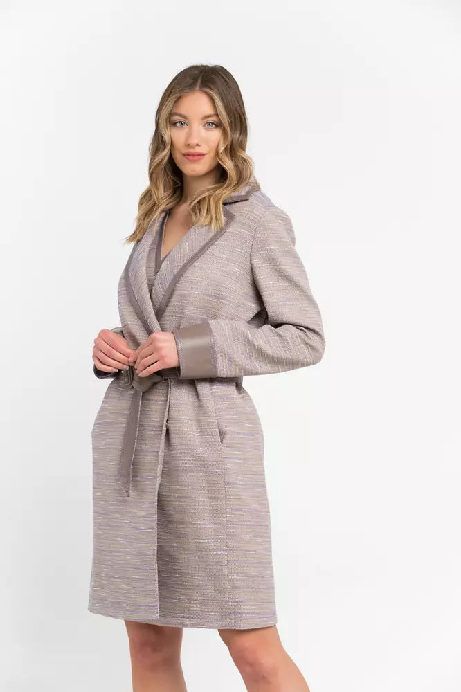 Trussardi Beiger Damenmantel aus Baumwollmischung