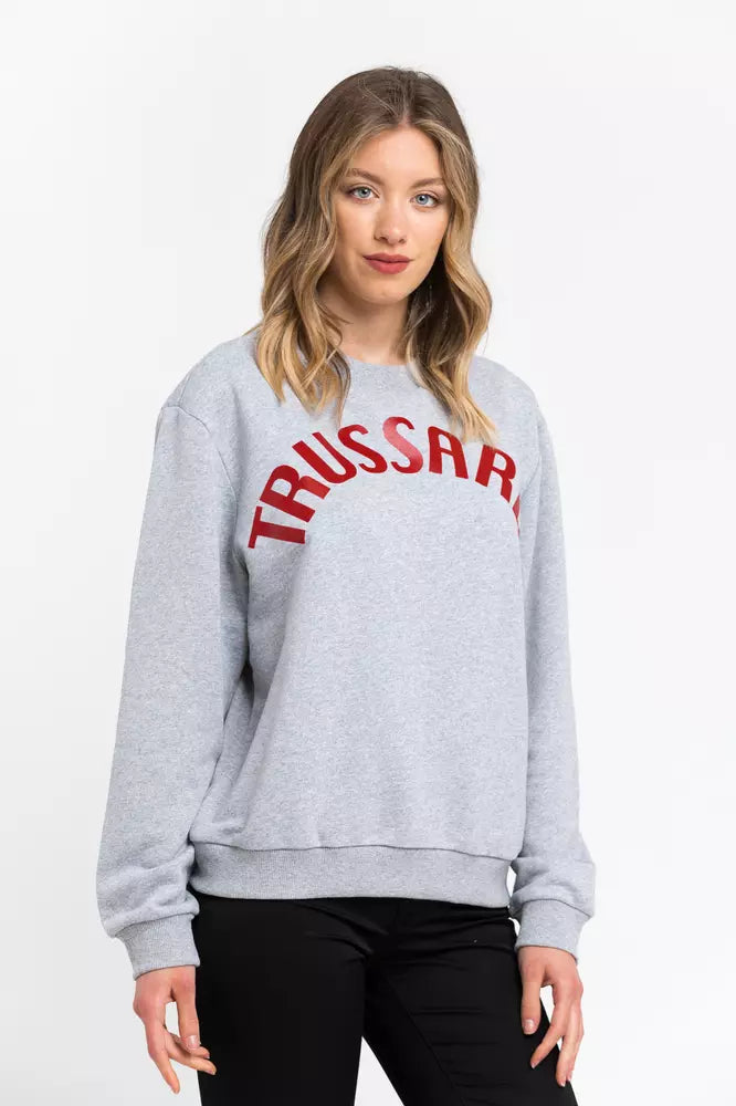 Trussardi Women's Gray Cotton Sweatshirt