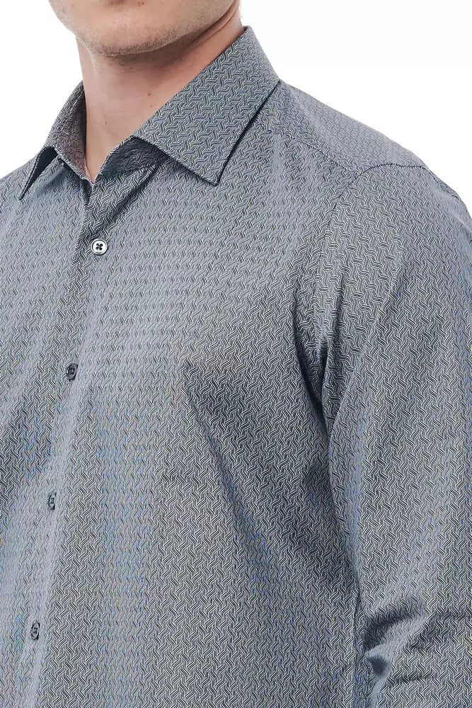 Bagutta Men's Black Cotton Shirt