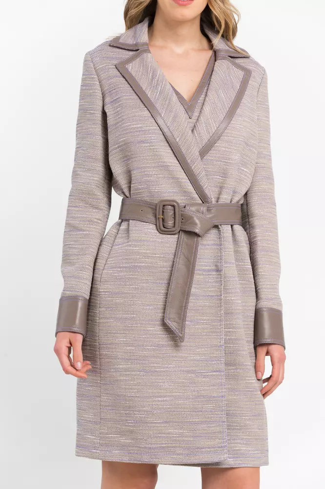 Trussardi Beiger Damenmantel aus Baumwollmischung