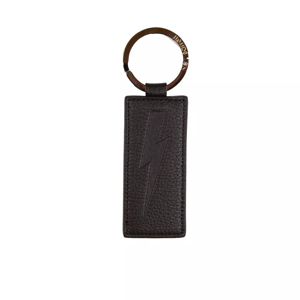 Neil Barrett Men's Black Leather Keyring